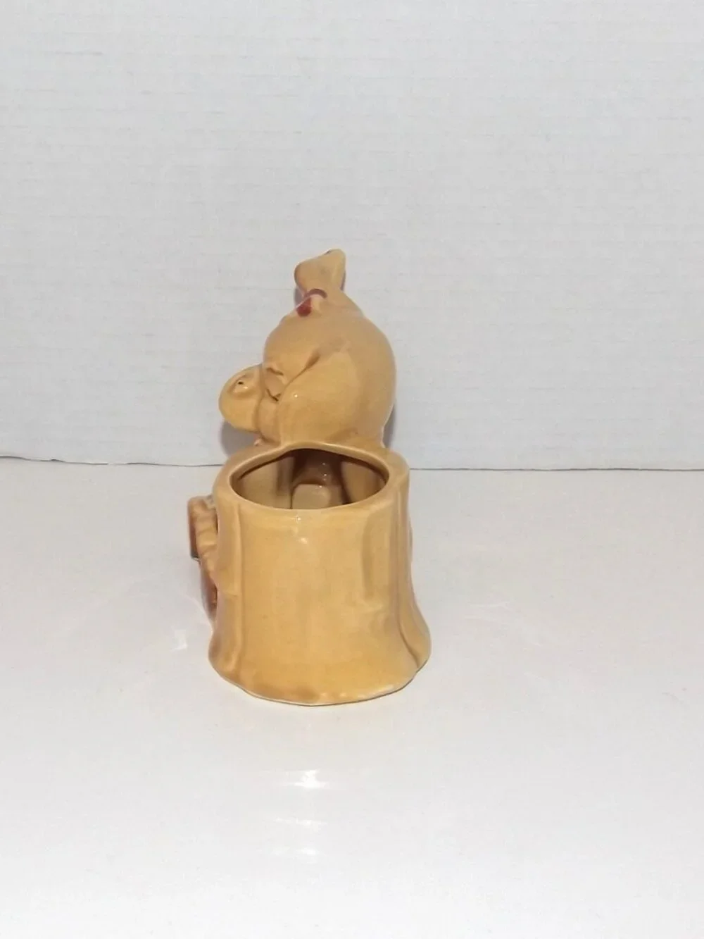 Mid-Century USA Ceramic Earth Tone Kitschy Baby Elephant Planter